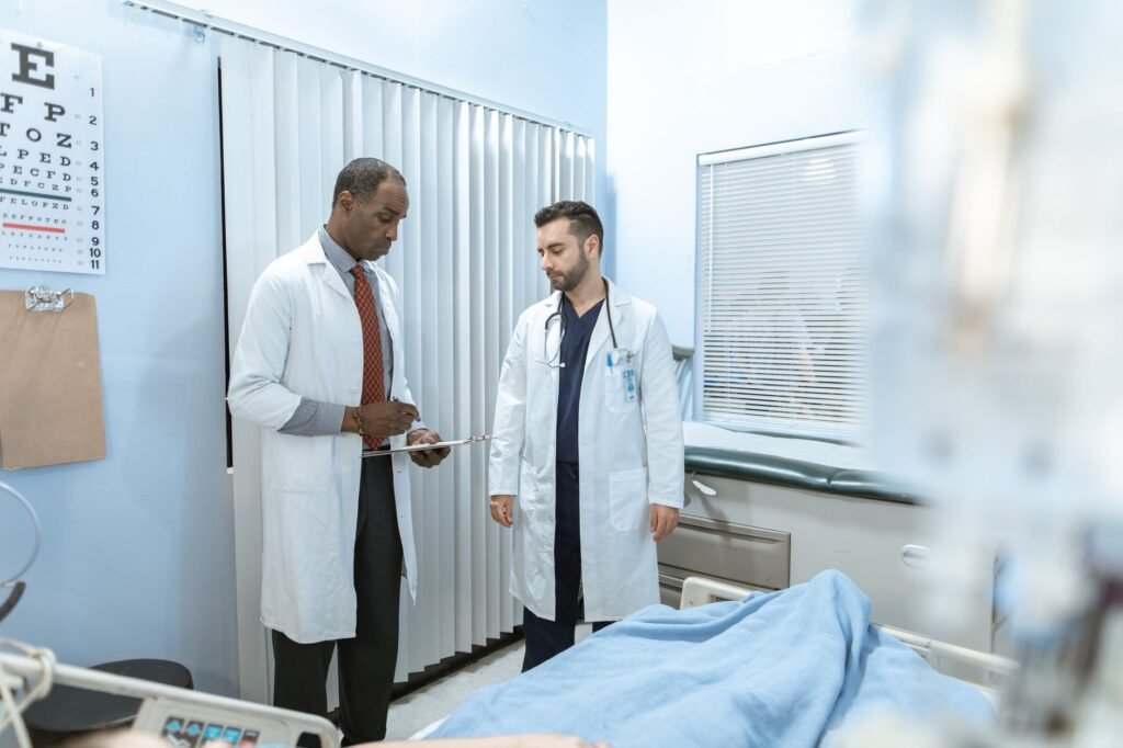 A doctor reviewing a pain management plan with a patient